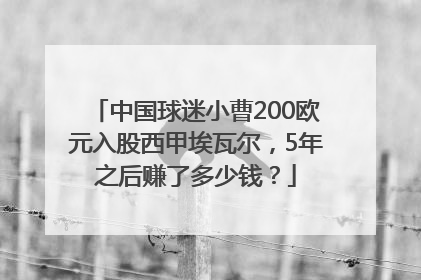 中国球迷小曹200欧元入股西甲埃瓦尔，5年之后赚了多少钱？
